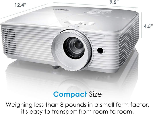 Optoma EH412 DLP Professional Projector | 1080P HDR, 4500 Lumens, 4K HDR Input, White
