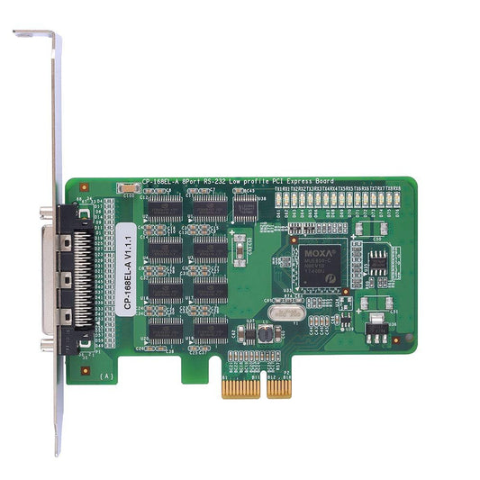 Moxa CP-168EL-A PCIe Serial Board | 8-Port RS-232, Low Profile (Cables Not Included)