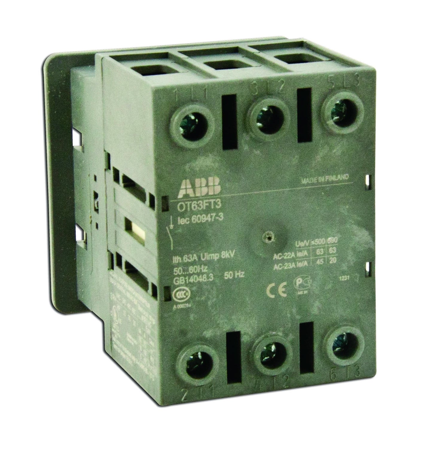 ABB OT63FT3 Non-Fused Disconnect, 60 Amp, 3-Pole