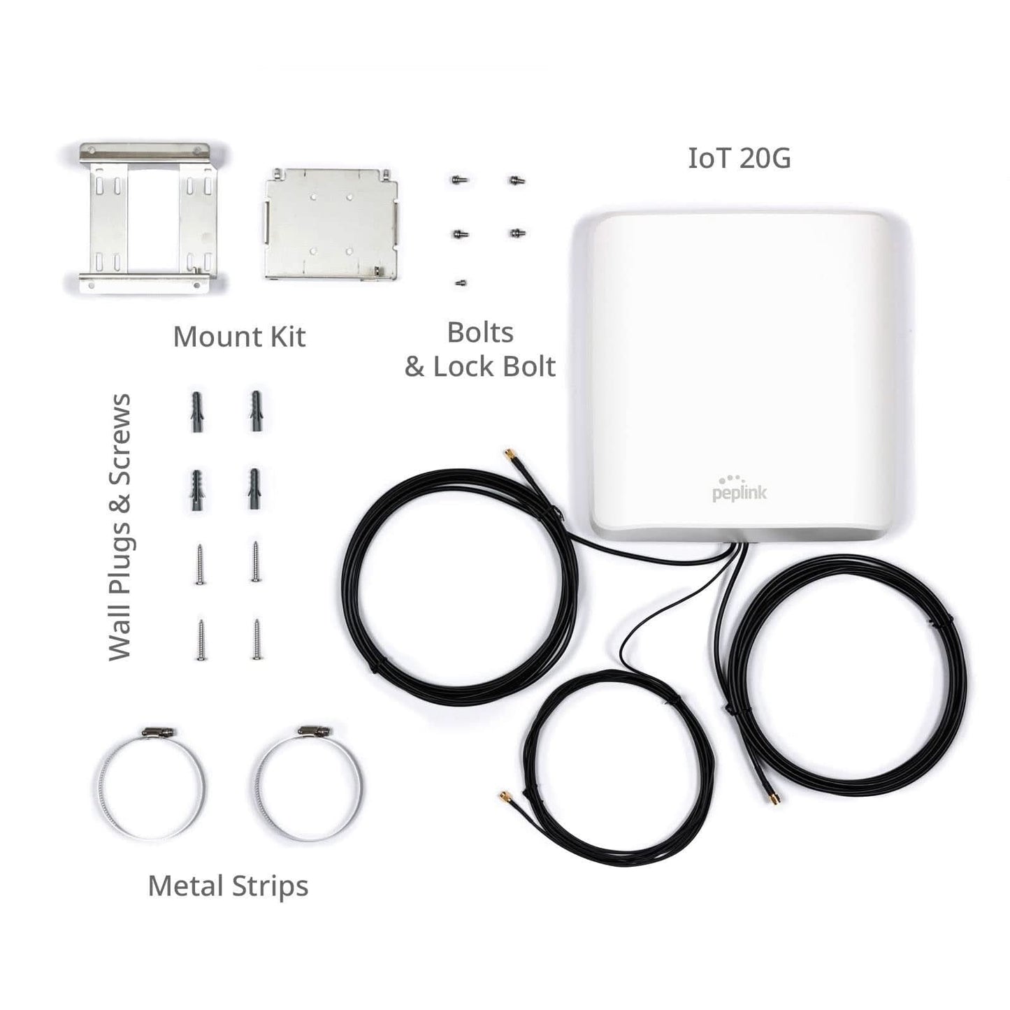 Peplink Cellular Antenna System Antenna IOT 20G | Lightning-Fast 5G/LTE Ready 2x2 Cellular MIMO with Boosted Signal Strength and GPS Tracking , IP66 Rated