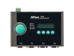 MOXA NPort 5410 w/Adapter - 4 Ports RS-232 Serial Device Server, 10/100 Ethernet, DB9 Male