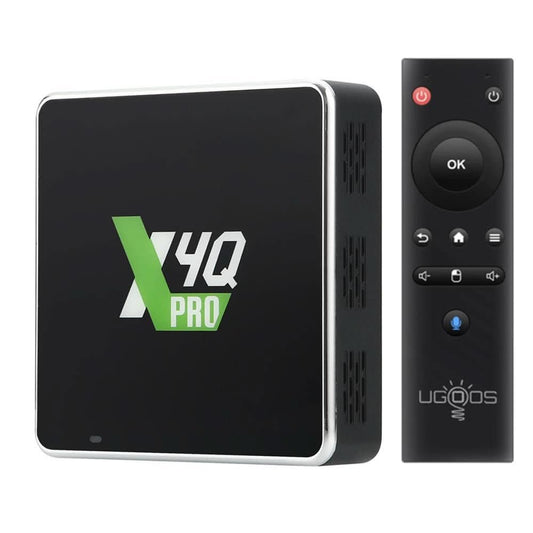 Ugoos X4Q Pro TV Box Android 11.0 Amlogic S905X4 4GB RAM 32GB ROM 2.4G/ 5G Dual WiFi BT 5.1 USB 3.0 Ethernet 1000M Supports AV1 H.265 4K HDR Box