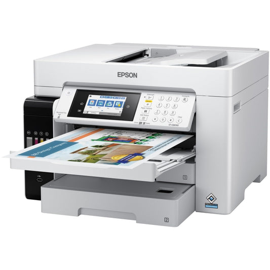 Epson WorkForce ST-C8090 Inkjet Multifunction Printer | Copier/Fax/Scanner, 4800x1200 dpi, Duplex, 66,000 Pages, 550-Sheet, 1200 dpi Flatbed Scanner
