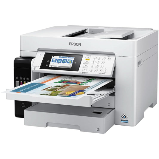 Epson WorkForce ST-C8090 Inkjet Multifunction Printer | Copier/Fax/Scanner, 4800x1200 dpi, Duplex, 66,000 Pages, 550-Sheet, 1200 dpi Flatbed Scanner