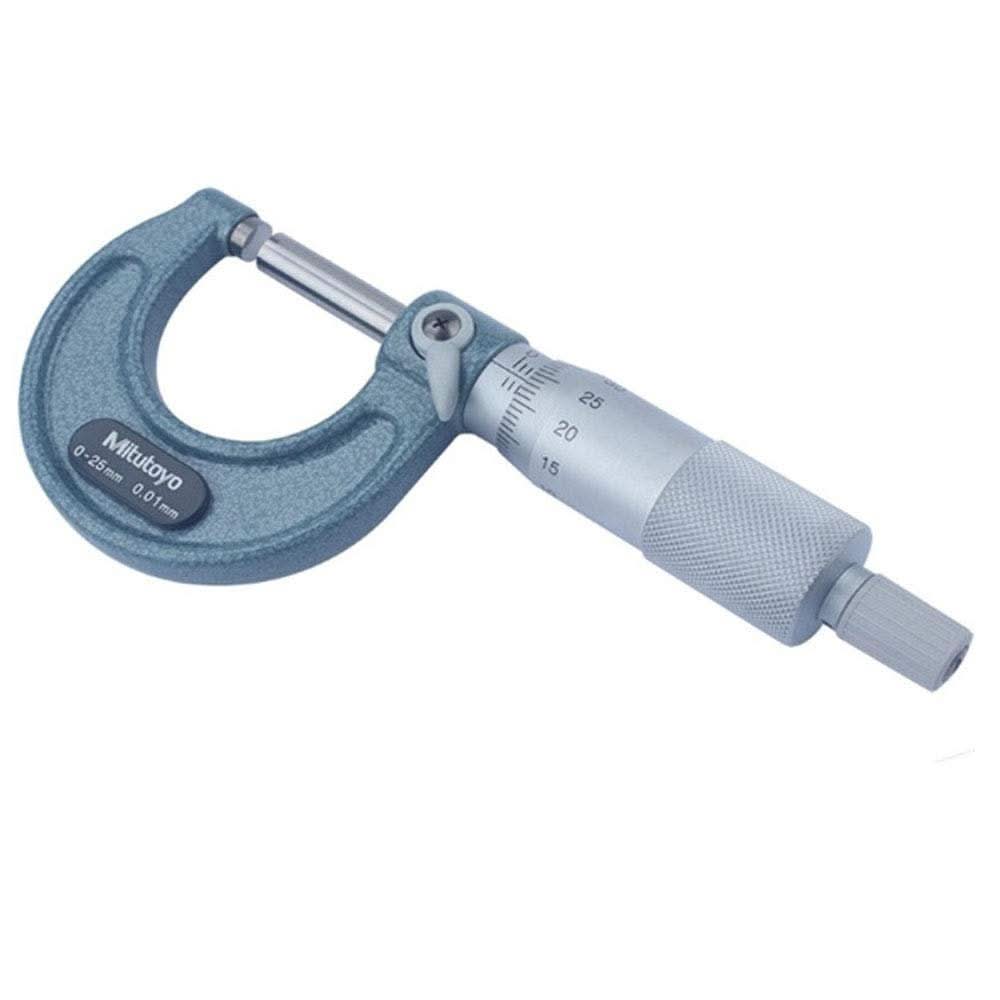 Mitutoyo 103-144-10 Outside Micrometer, Baked-enamel Finish, Ratchet Stop, 175-200mm Range, 0.01mm Graduation, +/-0.004mm Accuracy