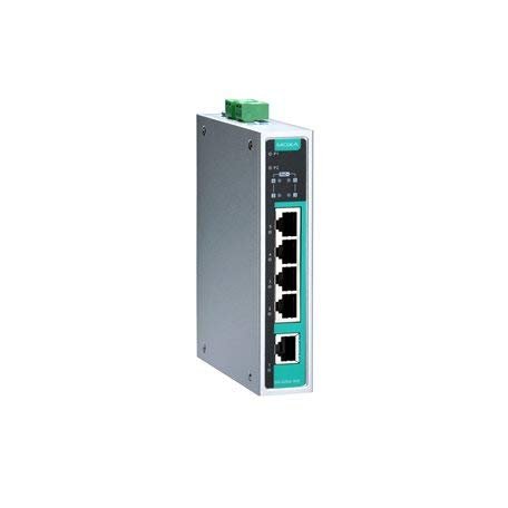 MOXA EDS-G205A-4PoE Unmanaged gigabit PoE Switch | with 4 PoE 10/100/1000BaseTX Ports, one 1000BaseT Port, 0 to 60°C