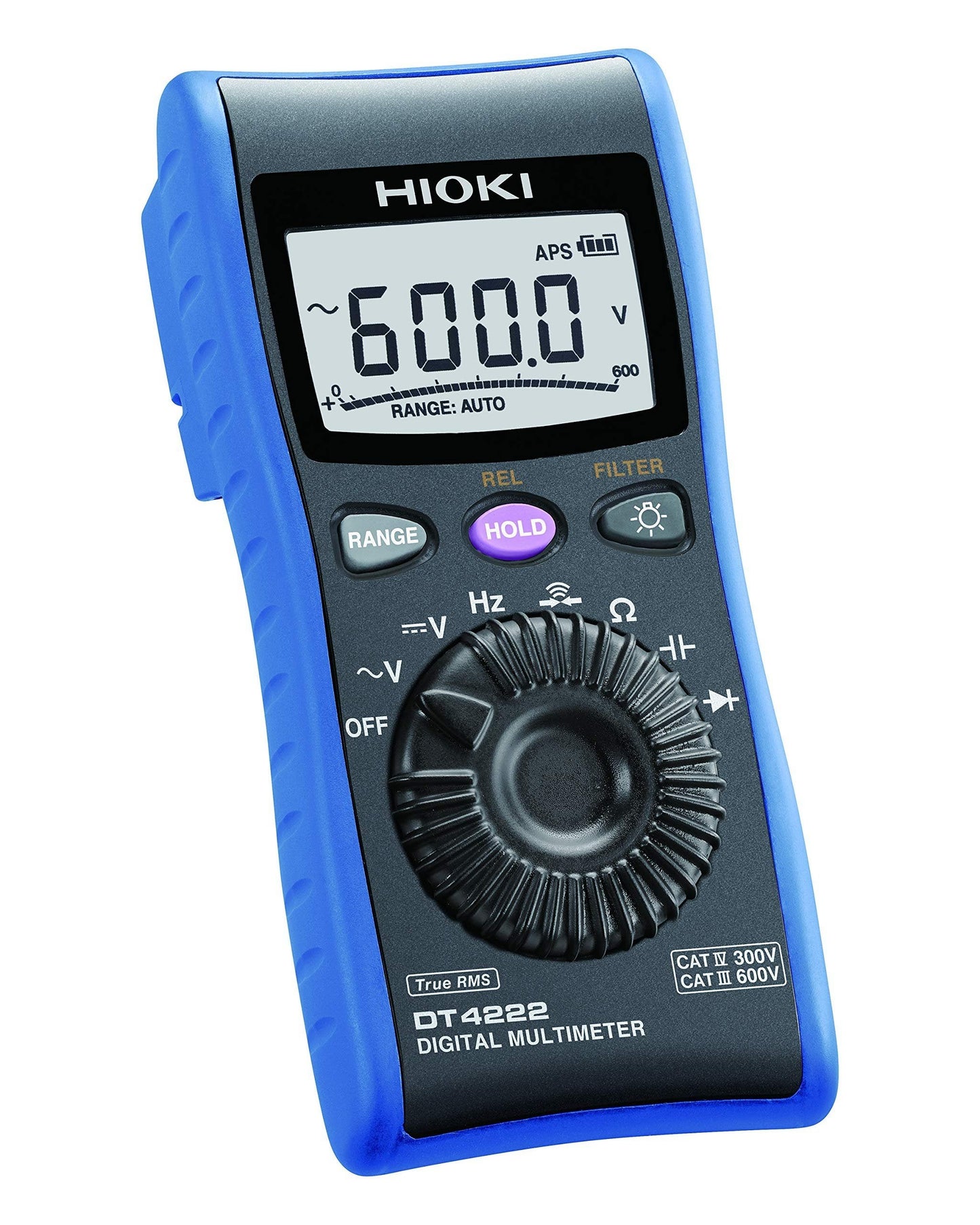 Hioki DT4222 TRMS Pocket DMM, 600V AC/DC, Capacitance, Resistance