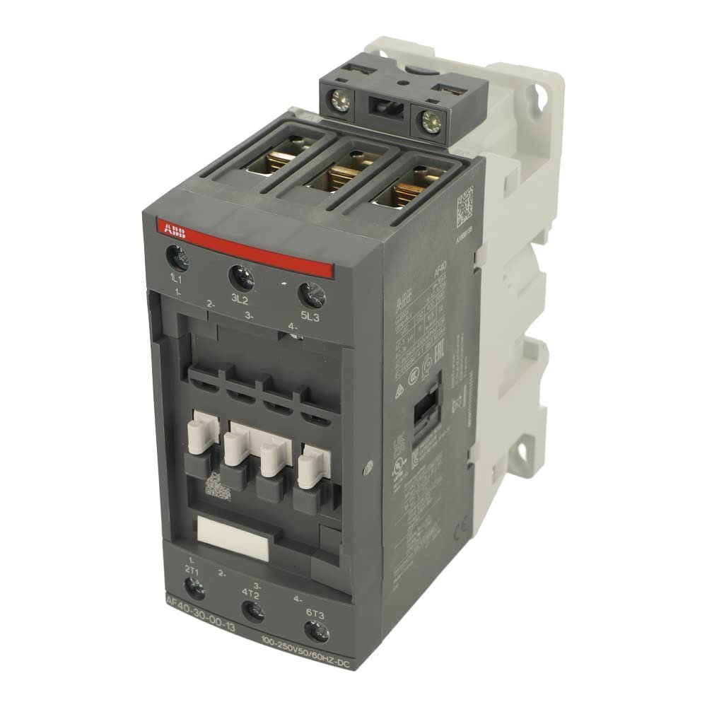 ABB AF40-30-00-13 | 1SBL347001R1300 | ABB AF40-30-00-13 CONTACTOR 3P 18.5KW 40A AC3, Coil 100-250V50/60HZ 100-250VDC