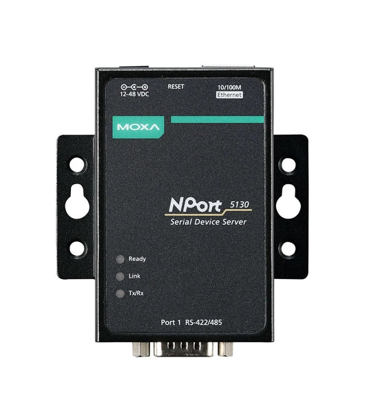MOXA NPort 5130 Serial Device Server | 1-Port RS-422/485, 10/100 Ethernet, DB9 Male
