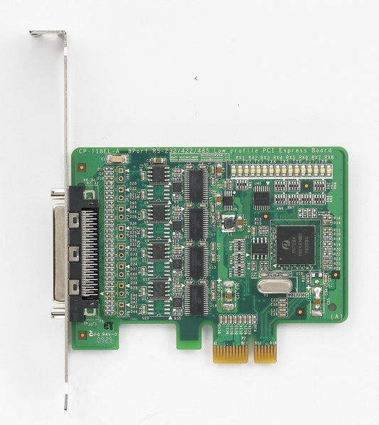 MOXA CP-118EL-A PCIe Serial Board | 8-Port RS-232/422/485, Low Profile (Cables Not Included)