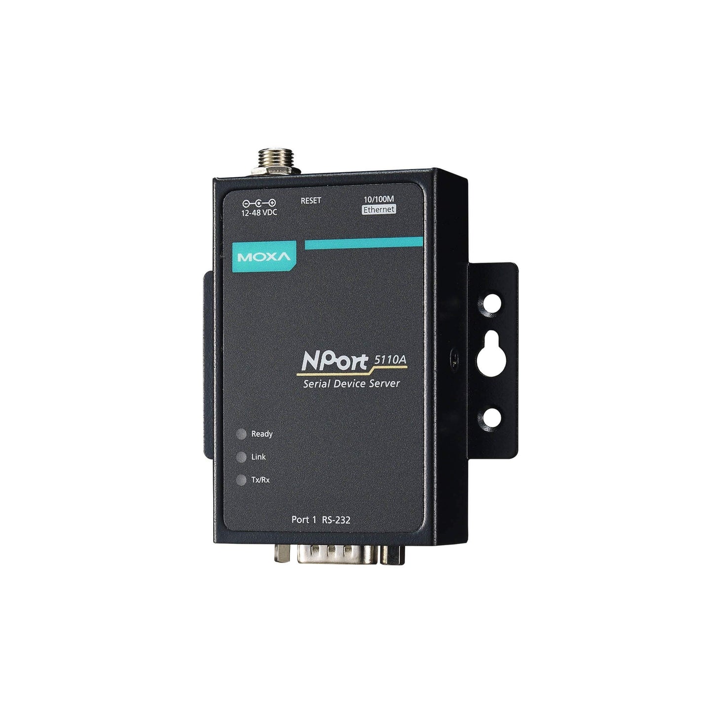 Moxa NPort 5110A - 1 Port Device Server, 10/100 Ethernet, RS-232, DB9 Male, 0 to 60C Operating Temperature