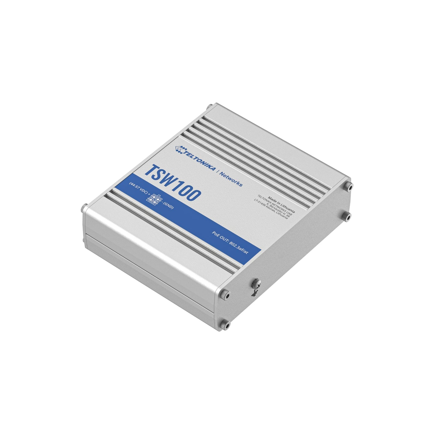 Teltonika TSW100 PoE Switch| 4×PoE Ports, Unmanaged Industrial Network Switch