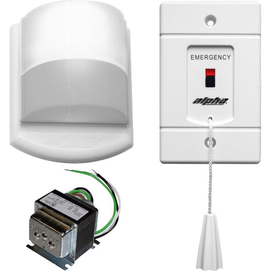 ALPHA COMMUNICATIONS EK117B Buzzer, CDL123B Corridor Dome Light, Emergency Call KIT, Include:, SF117/2A Emergency Pull Cord Station, SS106 Pigtail Transformer