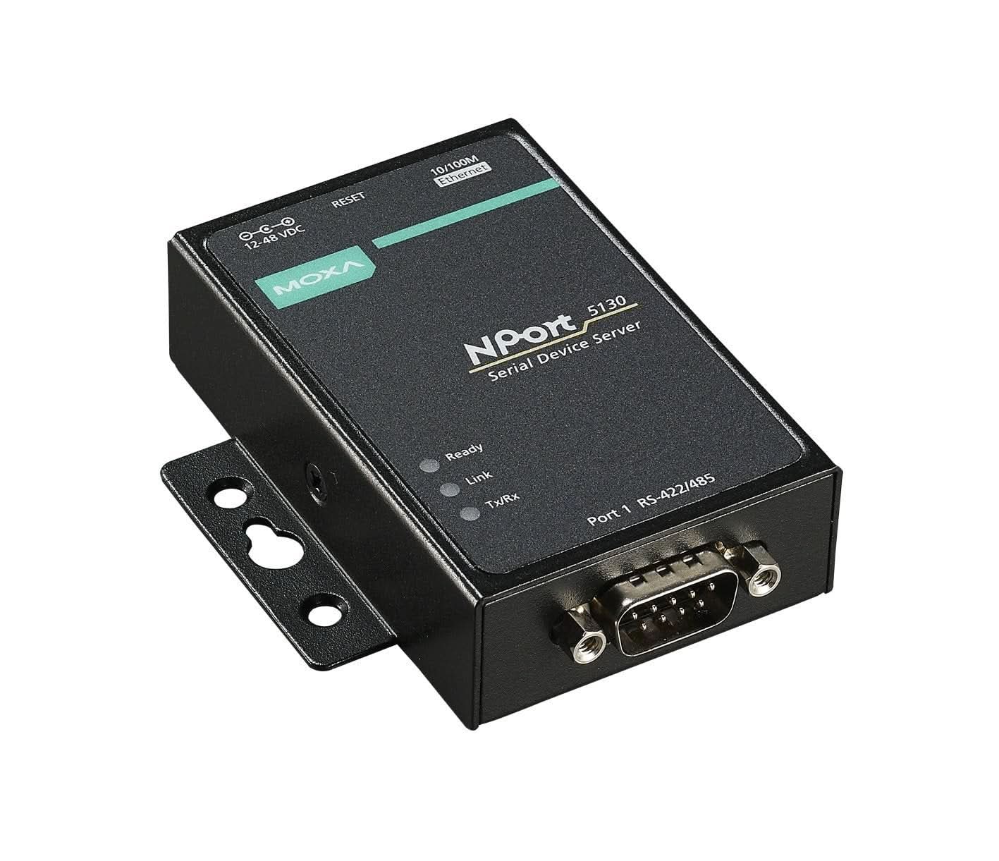 MOXA NPort 5130 Serial Device Server | 1-Port RS-422/485, 10/100 Ethernet, DB9 Male