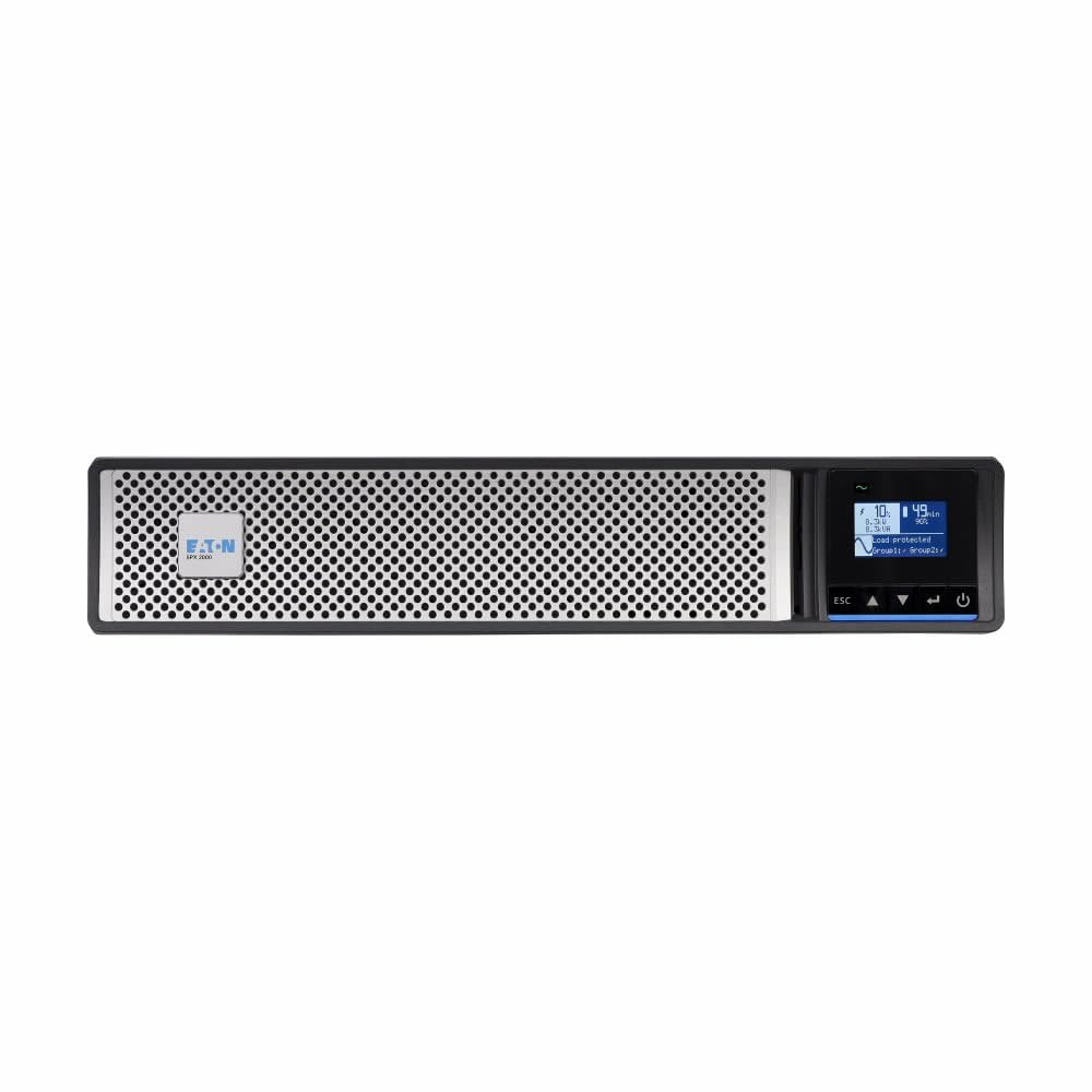 Eaton 5PX G2 1950VA 1950W 120V Line-Interactive UPS - 6 NEMA 5-20R, 1 L5-20R Outlets, Cybersecure Network Card Option, Extended Run, 2U Rack/Tower