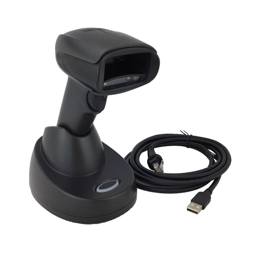 Honeywell Xenon 1952G cordless barcode scanner with charging cradle and USB cable