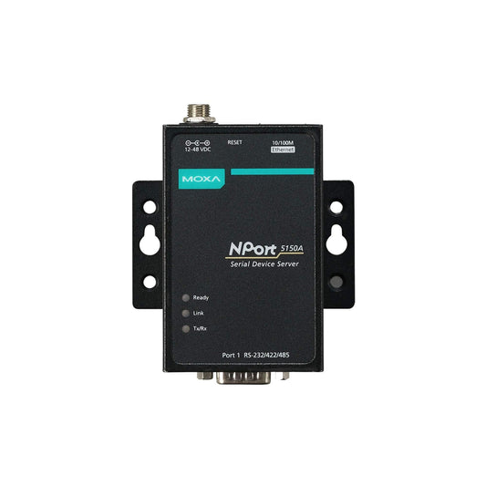 MOXA NPort 5150A Device Server | 1-Port RS-232/422/485, Serial, 0–60°C Operating Temp