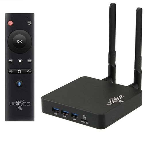 Ugoos AM8 Pro Android 11 TV Box | Amlogic S928X-J, 8GB RAM, 64GB ROM, 8K UHD, WiFi6E, BT5.3, USB 3.0, 1000M LAN, AV1/H.265/VP9 HDR