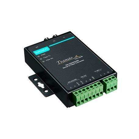 Moxa TCF-142-M-ST Serial-to-Fiber Converter | RS-232/422/485 to Multi-Mode Fiber, ST Connectors