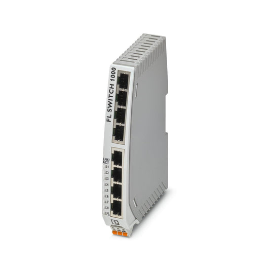 PHOENIX CONTACT FL Switch 1008N (1085256), 10/100 MBPS, 24 VAC, 50/60 HZ, DIN Rail MOUNTING, Industrial ETHERNET Switch, Polycarbonate HOUSING