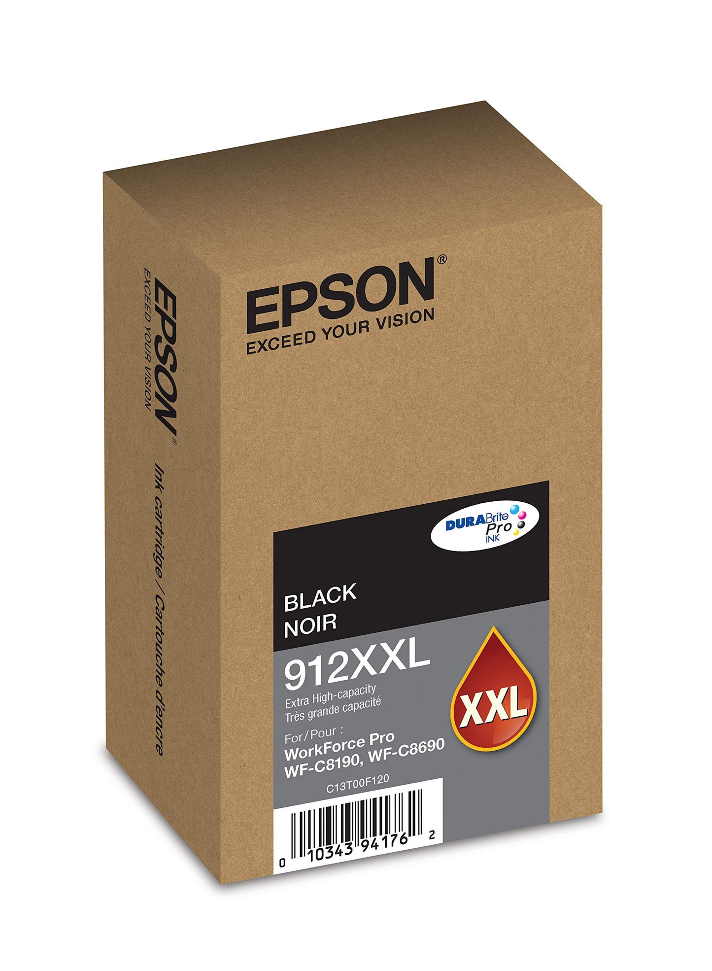 Epson DURABrite Pro T912XXL120 Ink Cartridge | Extra High Capacity Black