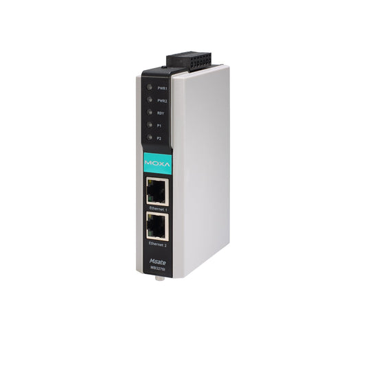 Moxa MGate MB3270 Communication Gateway | 2-Port RS-232/422/485, Advanced Modbus TCP to Serial