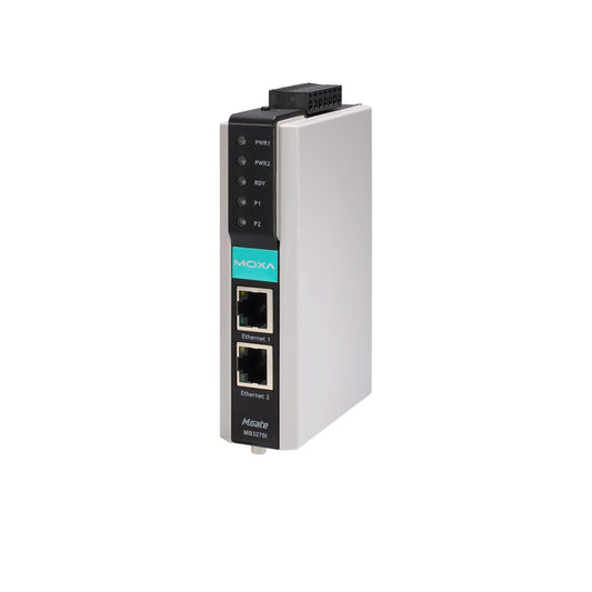 MOXA MGate MB3270 Communication Gateway | 2-Port RS-232/422/485, Advanced Modbus TCP to Serial