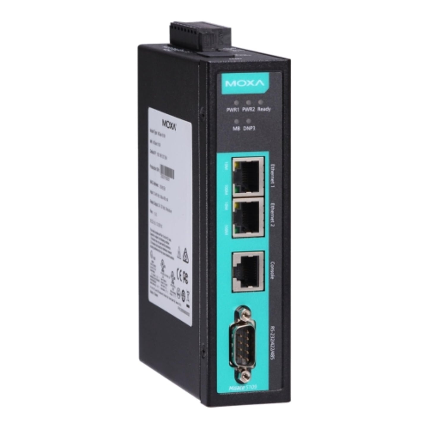 MOXA MGate 5109 1-Port Modbus RTU/ASCII/TCP-to-DNP3 Serial/TCP/UDP Gateways, 0 to 60°C op Temp, for Modbus RTU/ASCII/TCP and DNP3 Serial/TCP/UDP Protocol Conversion.