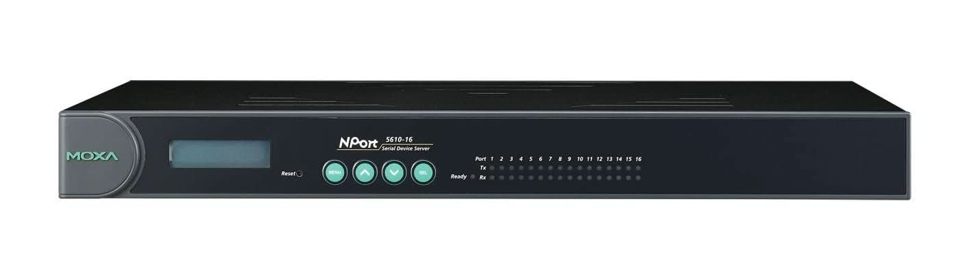 MOXA NPort 5610-16 Device Server | 16-Port RS-232, Rackmount, Serial, Industrial