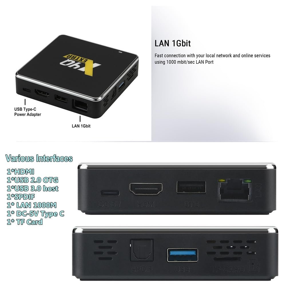 Ugoos X4Q Android 11 TV Box | 4GB RAM, 128GB ROM, Amlogic S905X4-J, WiFi Dual Band, BT5.1, USB 3.0, 1000M Ethernet, 4K HDR