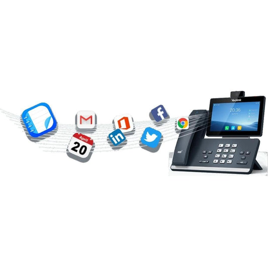 Yealink T58W Pro IP Phone, Classic Gray | Corded/Cordless, Wi-Fi, DECT, Bluetooth, Desktop/Wall Mount