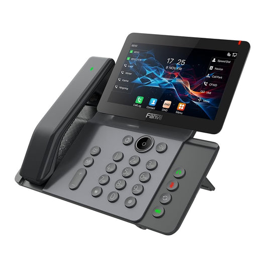 Fanvil V66-Pro Premium IP Phone 7-inch Adjustable Touch Screen, 20 SIP Lines Built-in 2.4G/5G Wi-Fi (Wi-Fi 6) and Wireless Bluetooth handset