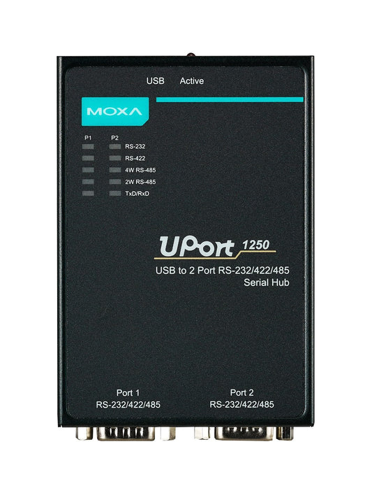 Moxa UPort 1250 USB-to-Serial Hub | 2-Port, RS-232/422/485