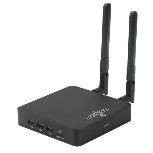 Ugoos AM9 Android TV Box | 64-Bit, 4K HDR Streaming, Amlogic S905X5 Quad-Core, 4GB RAM, 64GB Storage, WiFi 6, Bluetooth 5.2, HDMI 2.1, With Remote