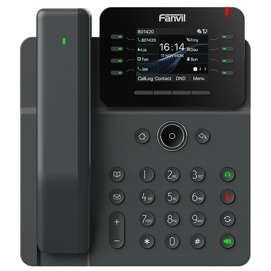 Fanvil V62 Pro Prime Business IP Phone | 2.8 Color Screen, HAC Wireless handset, 12 SIP Lines