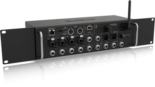 Midas MR12 12-Input Digital Mixer for iPad/Android Tablets with 4 Midas PRO Preamps, 8 Line Inputs, Integrated Wifi Module and USB Stereo Recorder