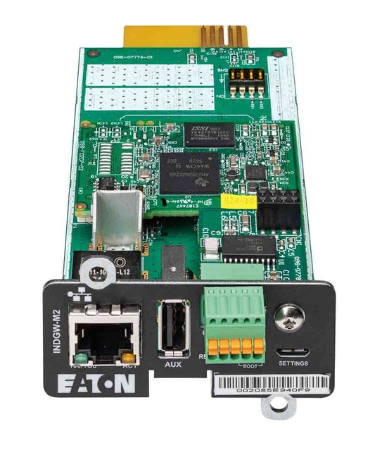 Eaton Industrial Gateway Card | Cybersecure UPS Network Management, Remote Monitoring, SNMP/HTTP/Modbus, Gigabit Ethernet, Power Event Notifications