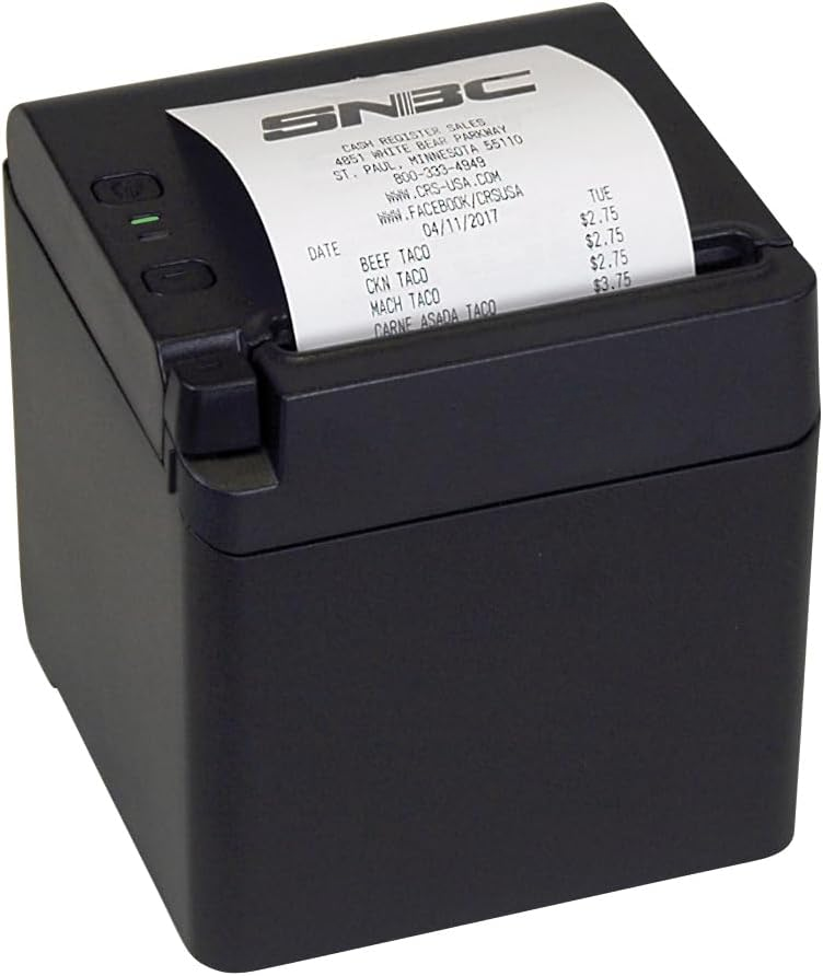 SNBC S80 80mm Thermal Receipt Printer with Triple Interface for Retail and Restaurant POS Systems