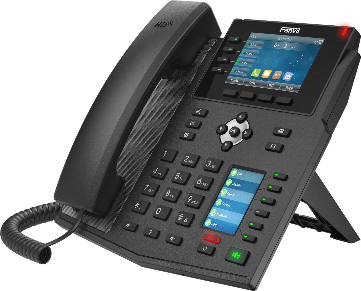Fanvil X5U V2 Enterprise IP Phone with Dual Color Screens and 16 SIP Lines for Business