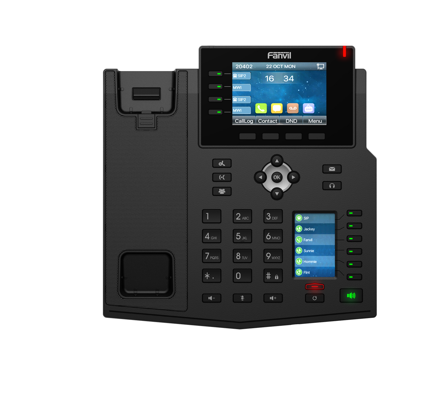 Fanvil X5U V2 Enterprise IP Phone with Dual Color Screens and 16 SIP Lines for Business