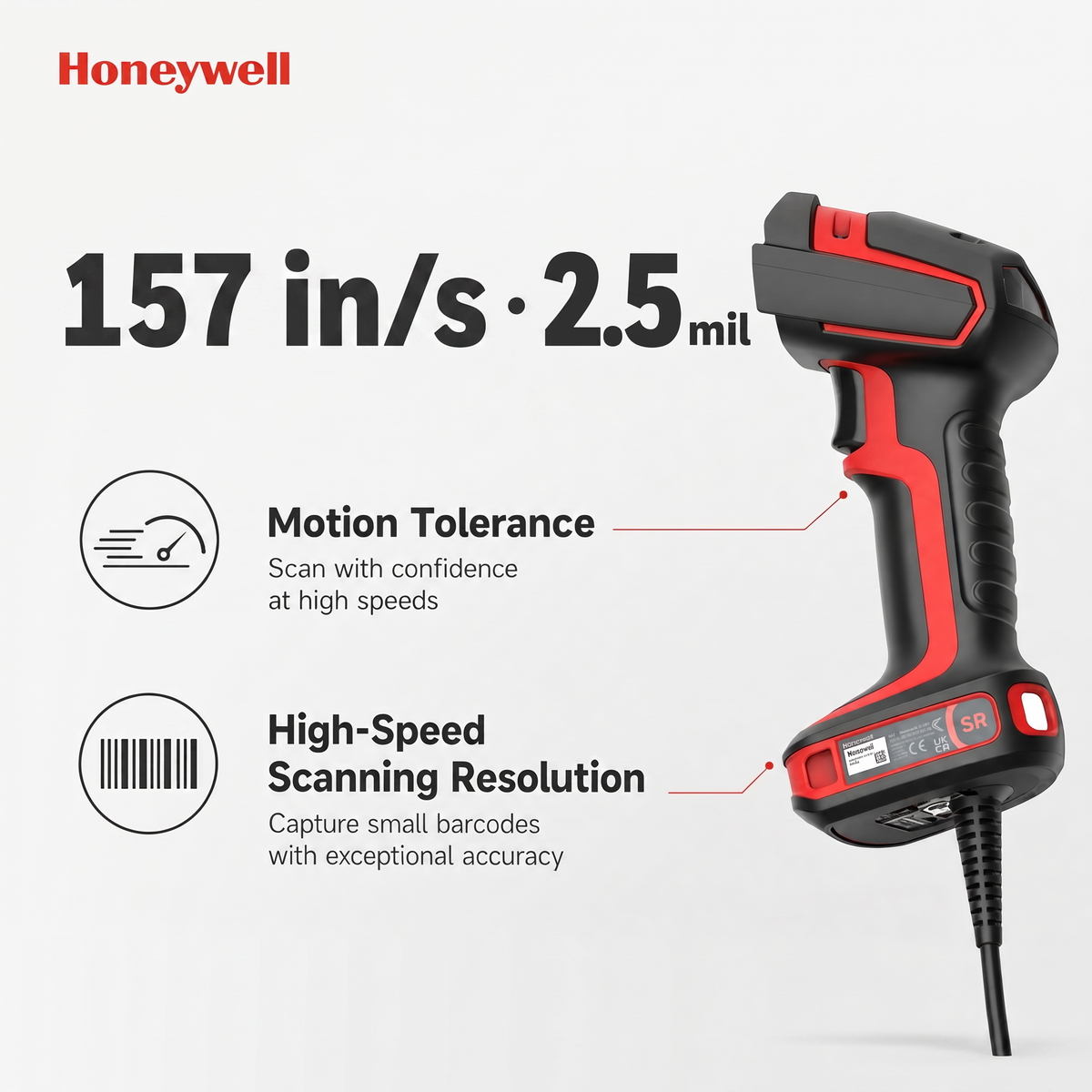 Honeywell Granit barcode scanner with high-speed motion tolerance
