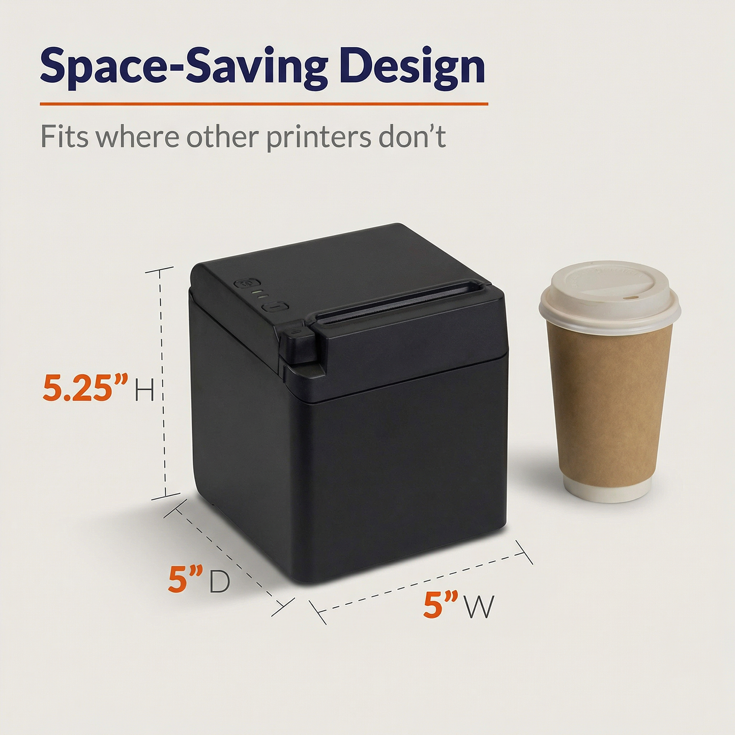 SNBC S80 80mm Thermal Receipt Printer with Triple Interface for Retail and Restaurant POS Systems