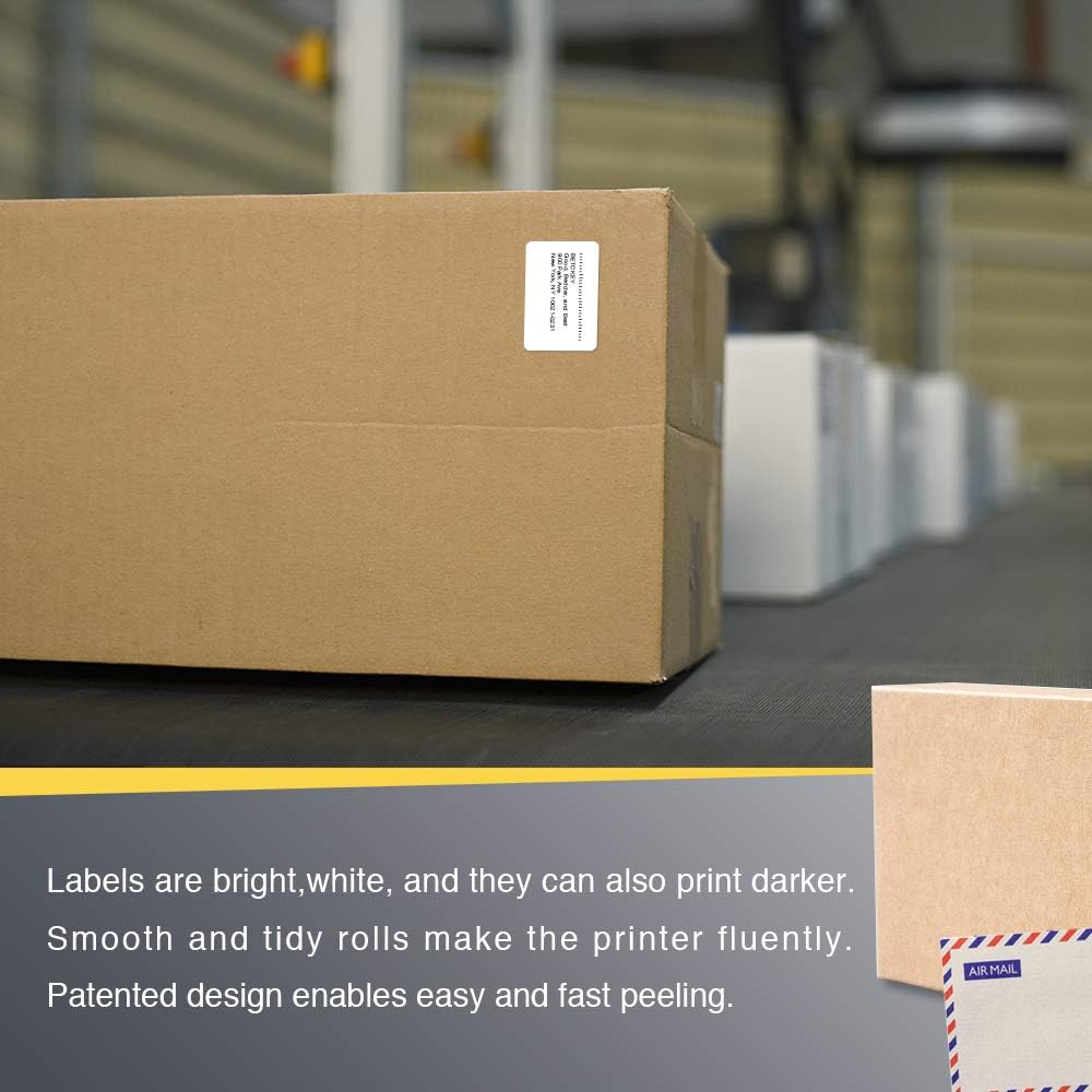 Thermal label 1.5" x 1" (38 mm x 25 mm) All Purpose & Address Labels Compatible with Zebra & Rollo Label Printer, Premium Adhesive & Perforated [10 Rolls, 13000 Labels]