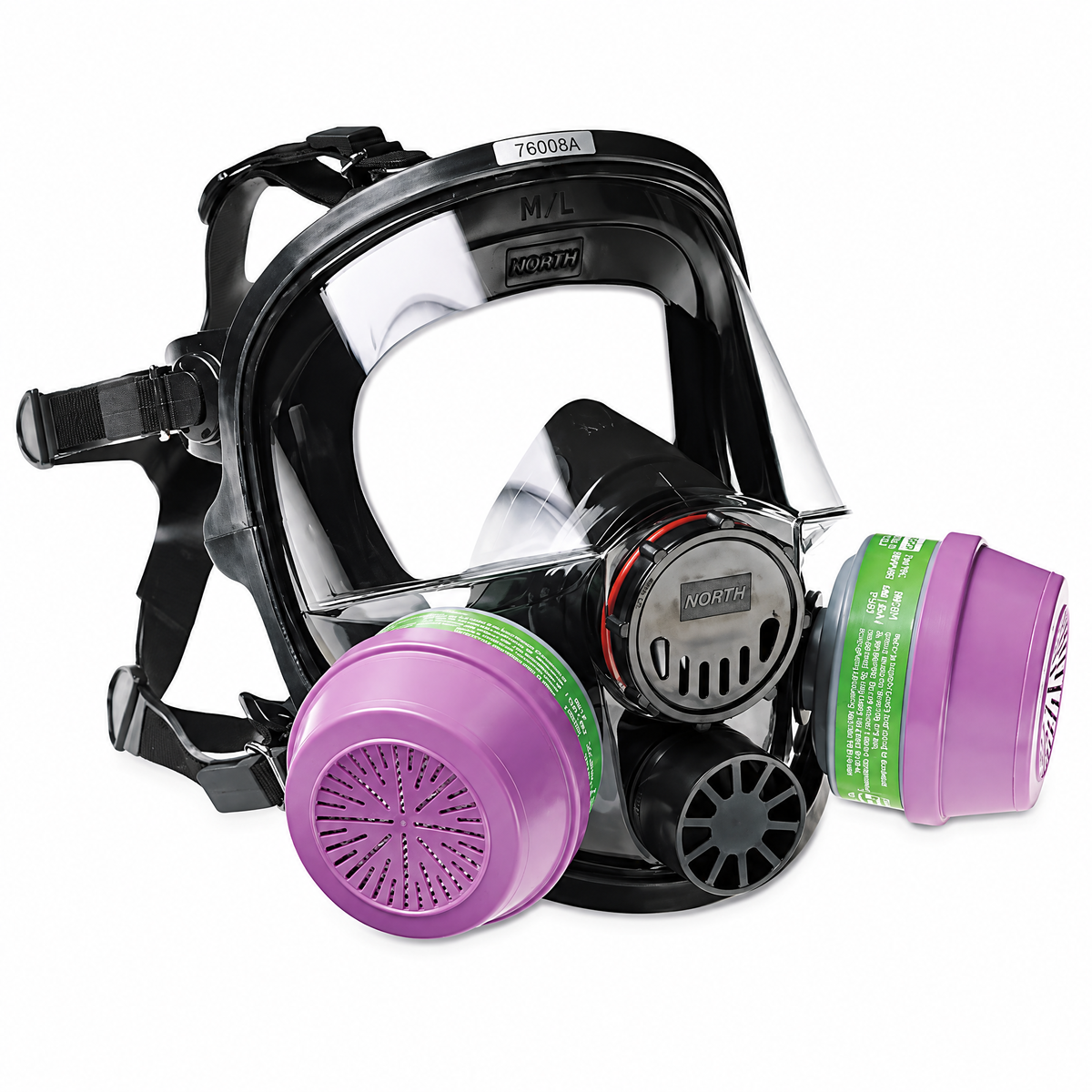 Honeywell 760008A Full Facepiece Respirator with Dual Cartridge Ports for Industrial Air Protection