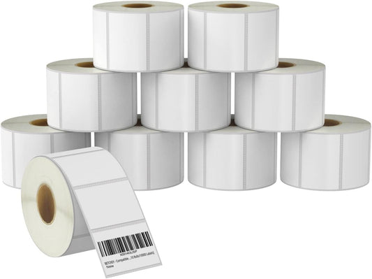 Thermal label 3" x 2" (76 mm x 51 mm) Multipurpose & Shipping Labels Compatible with Zebra & Rollo Label Printer, Premium Adhesive & Perforated [10 Rolls, 7500 Labels]