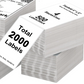 Thermal label 4 Stacks 2000 Labels 4" x 6" Fanfold Direct Thermal Labels, Postage Shipping Labels Paper with Perforated, Strong Adhesive Label for Zebra, Rollo, MUNBYN Thermal Printer,500 Labels per Stack