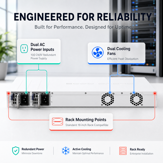 MikroTik CCR2004-16G-2S+ Quad-Core Cloud Core Router with 16x Gigabit Ports and 2x 10G SFP+
