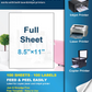 Laser and Inkjet Printer label Full Sheet Shipping Labels 8.5 x 11 for Laser & Inkjet Printers, 500 Sheets 500 Labels Self Adhesive Full Sheet 8 1/2x11 Labels, Mailing Label Sheets for Printer, Full Page Shipping Labels