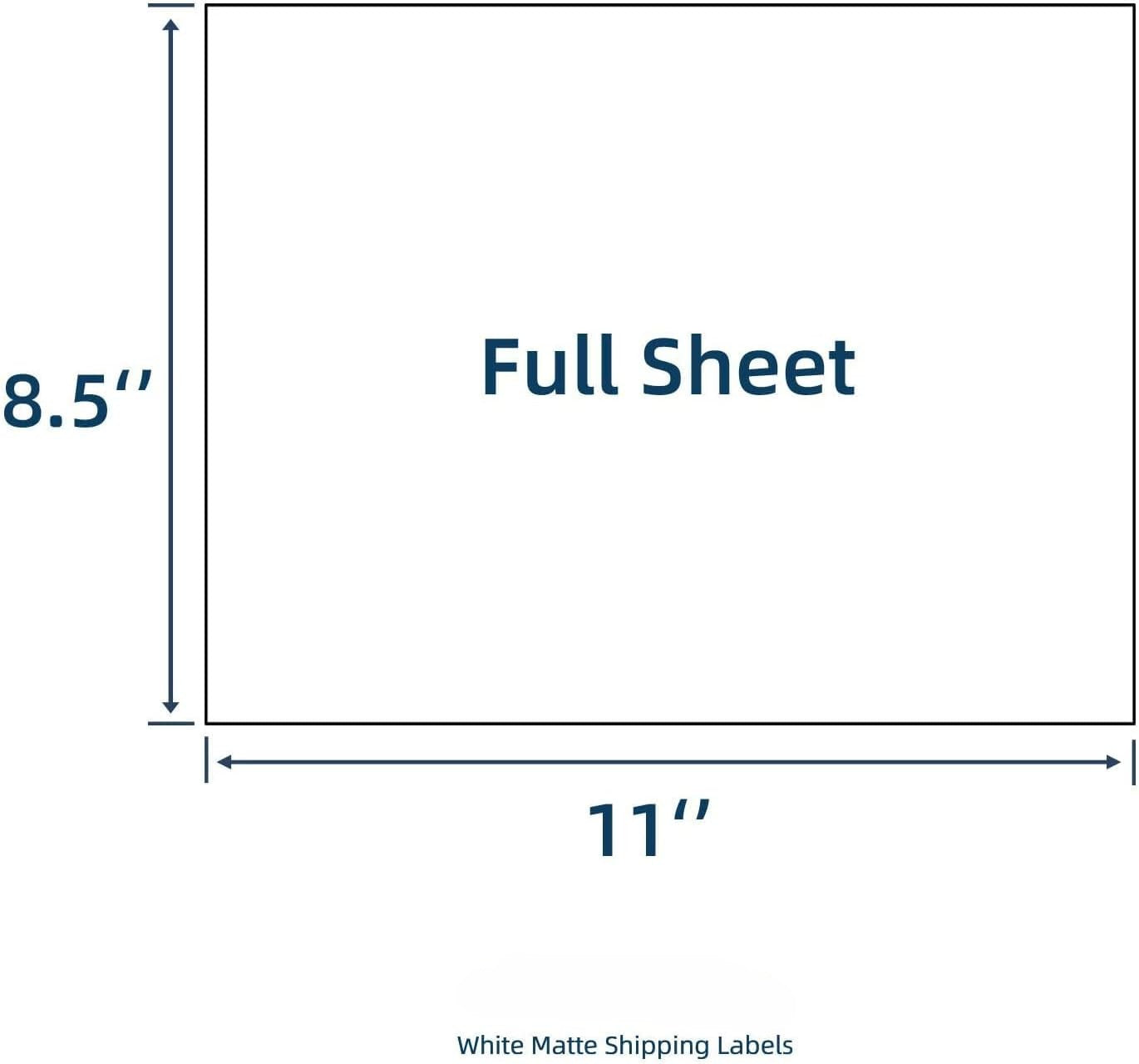 Laser and Inkjet Printer label Full Sheet Shipping Labels 8.5 x 11 for Laser & Inkjet Printers, 500 Sheets 500 Labels Self Adhesive Full Sheet 8 1/2x11 Labels, Mailing Label Sheets for Printer, Full Page Shipping Labels