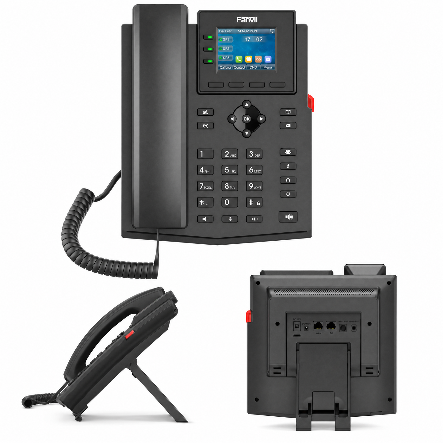 Fanvil X303W Enterprise IP Phone with Dual-Band Wi-Fi and 4 SIP Lines for Business Communications